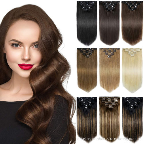 100% Russian Human Remy Hair Clip in Wholesale Invisible Seamless Clip in Hair Extension clip on Human hair extensions